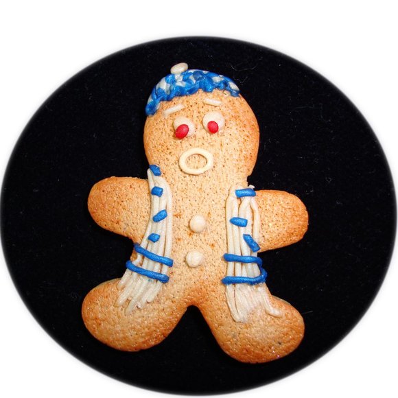 Hanukkah Polymer Clay Gingie Bread Man Pin - Picture 16 of 16